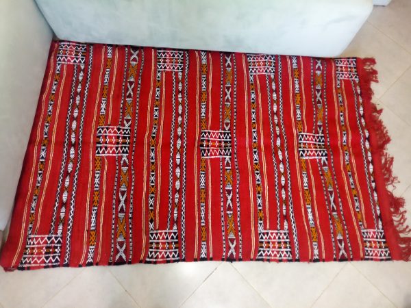 Handmade Berber Rug | Majestic Red 180cm x 119cm - Image 3
