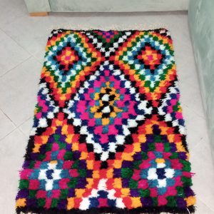Moroccan Berber Vibrant Colorful Large Diamond Medley Carpet