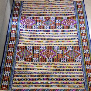 A Sea of Sapphire: Handknotted Moroccan Carpet Tones of Tranquility