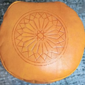 Handmade Berber Pouf Color: Canary Tan