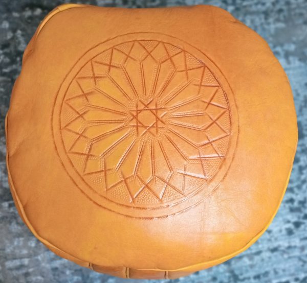 Handmade Berber Pouf Color: Canary Tan