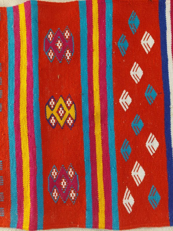 Authentic Moroccan Red Handmade Berber Rug Dimensions Length: 49 inches, Width 21 inches - Image 5