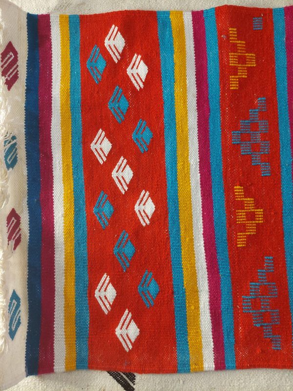 Authentic Moroccan Red Handmade Berber Rug Dimensions Length: 49 inches, Width 21 inches - Image 6