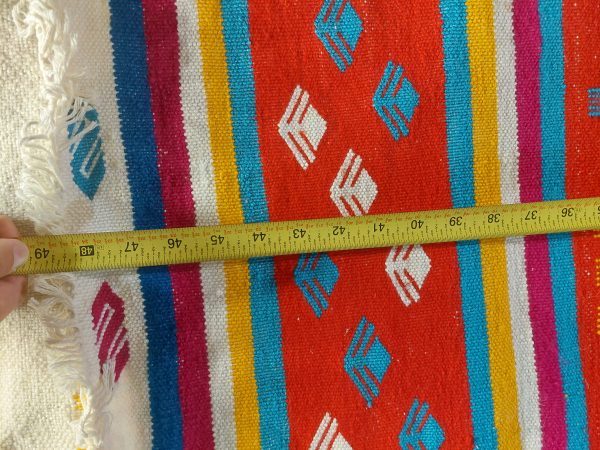 Authentic Moroccan Red Handmade Berber Rug Dimensions Length: 49 inches, Width 21 inches - Image 7